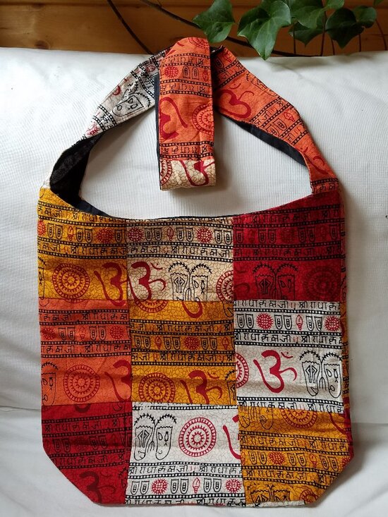 Handbags - 🧡 Handmade Patchwork Om Cotton Tote Bag 🧡